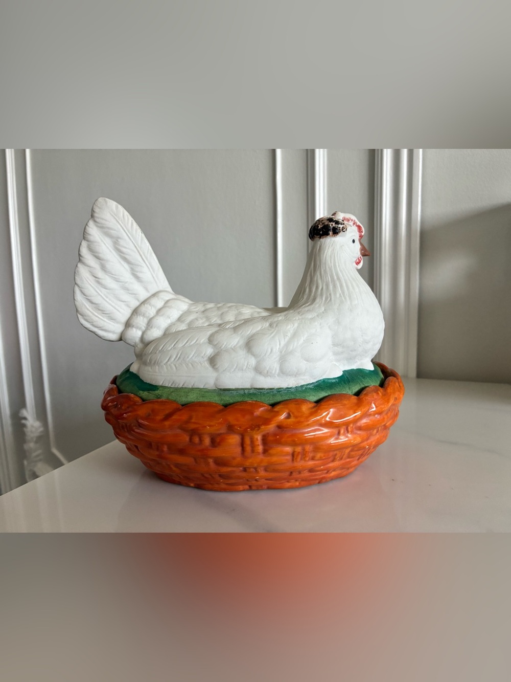 Large Vintage 1900s English Staffordshire Hen on a nest - Picture 3 of 16